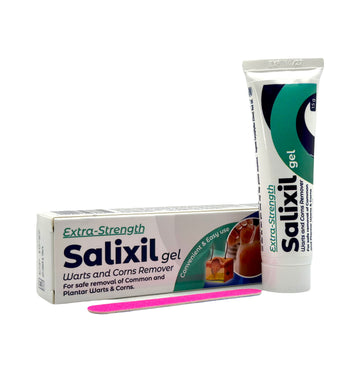 Salixil Gel - Extra Strength Advanced Treatment for Common Warts, Plantar Warts, and Corns | Fast, Precise, and Gentle Removal. Emery Board included. 0.5Oz